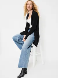 Longline Open-Front Wrap - Black Jack — view 3
