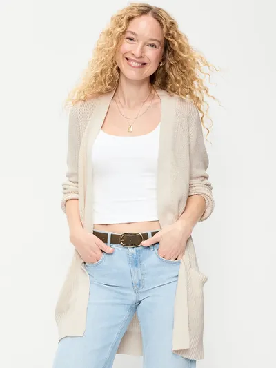 Longline Open-Front Wrap - Howlite