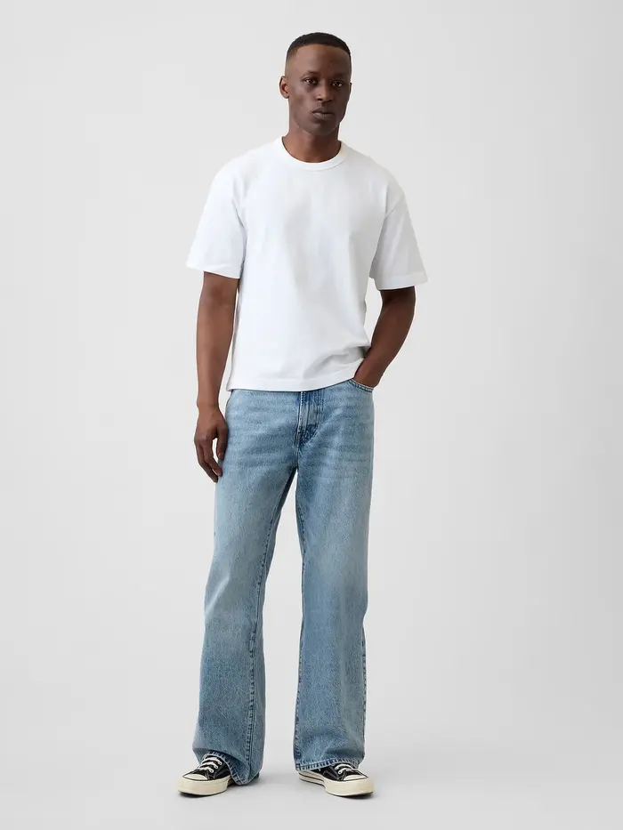 Loose Boot Jeans - Medium wash