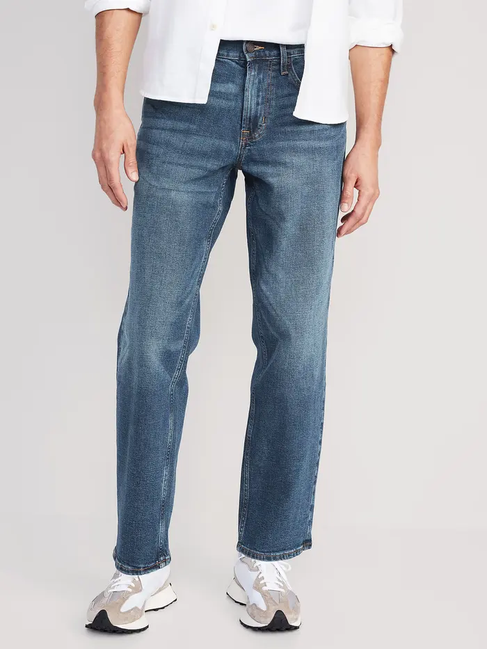 Loose Built-In Flex Jeans - Medium Wash
