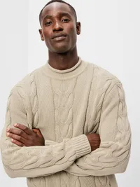 Loose Cable-Knit Sweater - Elbow Grease — view 3