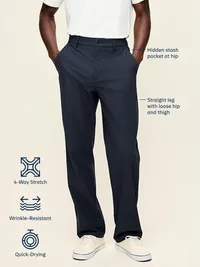 Loose Tech Hybrid Chino Pants - Windchime — view 2