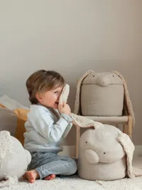 Lorena Canals Storage Basket Rita The Rabbit - Beige — view 4