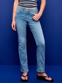 Low-Rise Boot-Cut Jeans - Dewpoint — view 2