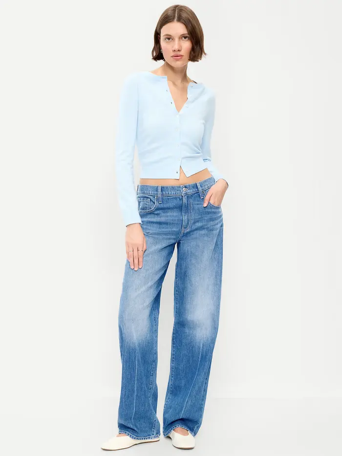 Low-Rise Loose Jeans - Solstice