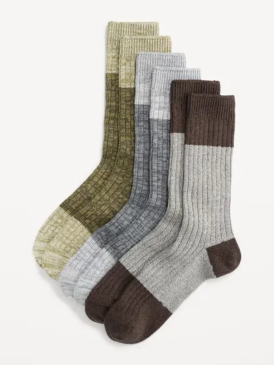 Marled Boot Socks 3-Pack - Blue Two Tone