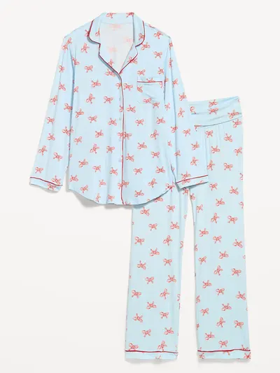 Maternity Classic Pajama Set - Candy Cane Print