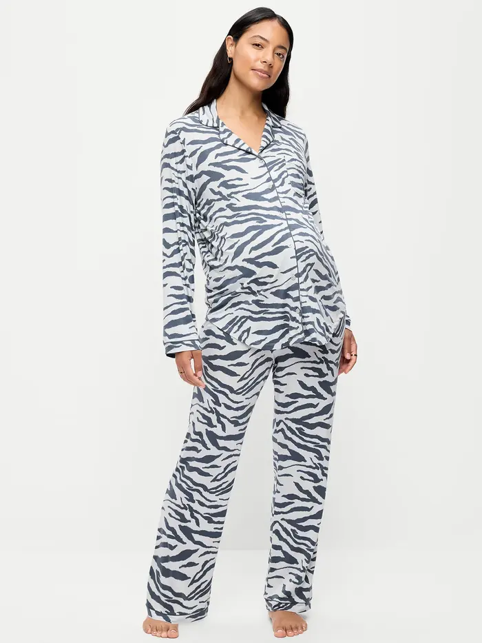 Maternity Classic Pajama Set - Zebra
