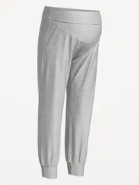 Maternity Cloud+ 7/8 Jogger Pants - Heather Gray — view 2