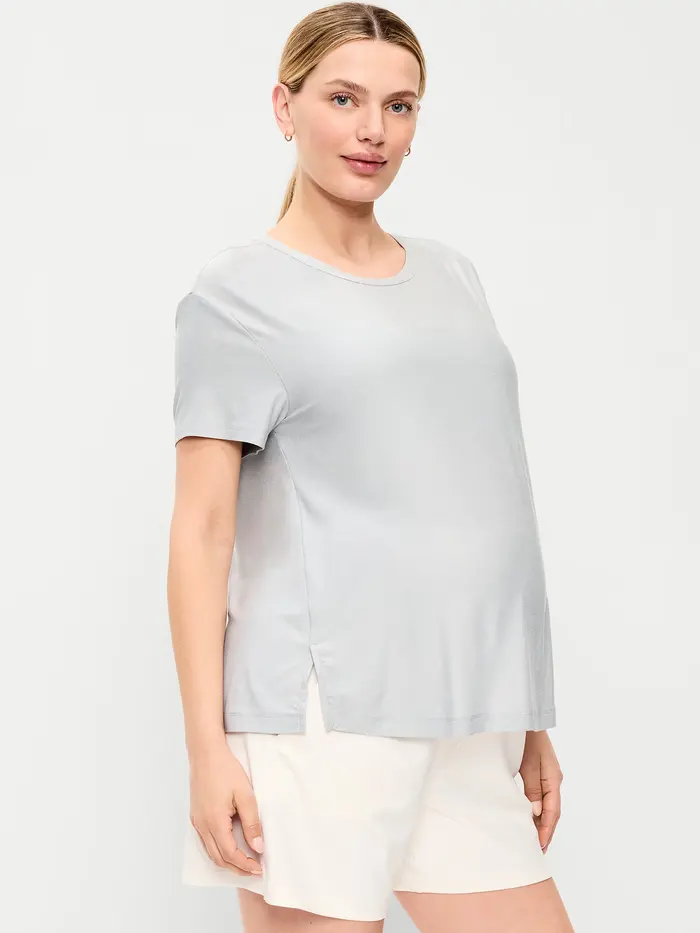 Maternity CloudMotion T-Shirt - Light Gray