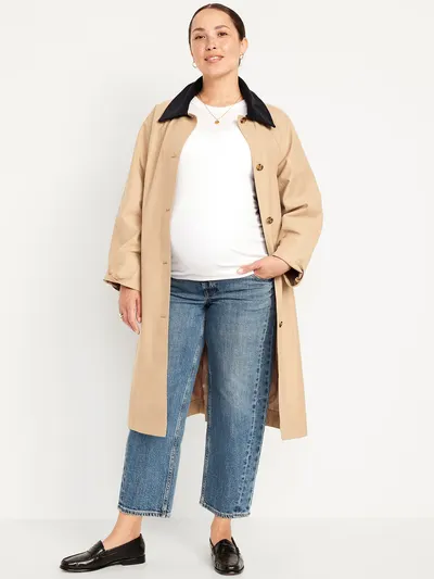 Maternity Full Panel Barrel Ankle Jeans - Ayla
