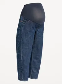 Maternity Full-Panel Barrel Ankle Jeans - Evie — view 4