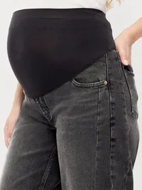 Maternity Full-Panel Barrel Ankle Jeans - Leila — view 5