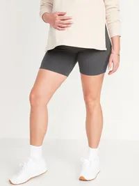 Maternity Full-Panel Biker Shorts 2-Pack -- 6-inch inseam - Multi Color — view 2
