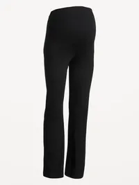 Maternity Full-Panel Flare Leggings - Black Jack — view 4