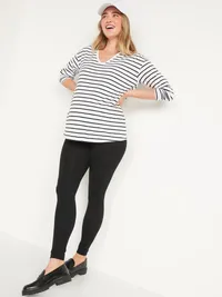 Maternity Full-Panel Leggings - Black Jack — view 3