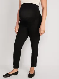 Maternity Full-Panel Pixie Ankle Pants - Black Jack — view 3