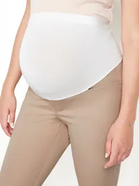 Maternity Full-Panel Pixie Ankle Pants - Mocha Mocha — view 5