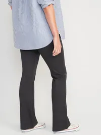 Maternity Full-Panel Pixie Flare Pants - Dark Heathered Gray — view 2