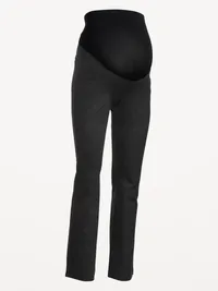 Maternity Full-Panel Pixie Flare Pants - Dark Heathered Gray — view 4