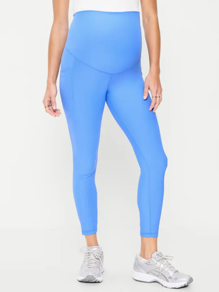 Maternity Full-Panel PowerSoft 7/8 Leggings - Cloisonne