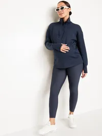 Maternity Full-Panel PowerSoft 7/8 Leggings - Dusk Navy — view 3