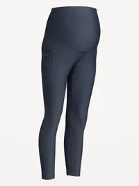 Maternity Full-Panel PowerSoft 7/8 Leggings - Dusk Navy — view 4