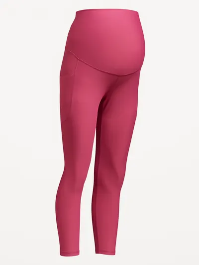 Maternity Full-Panel PowerSoft 7/8 Leggings - Thimble Berry