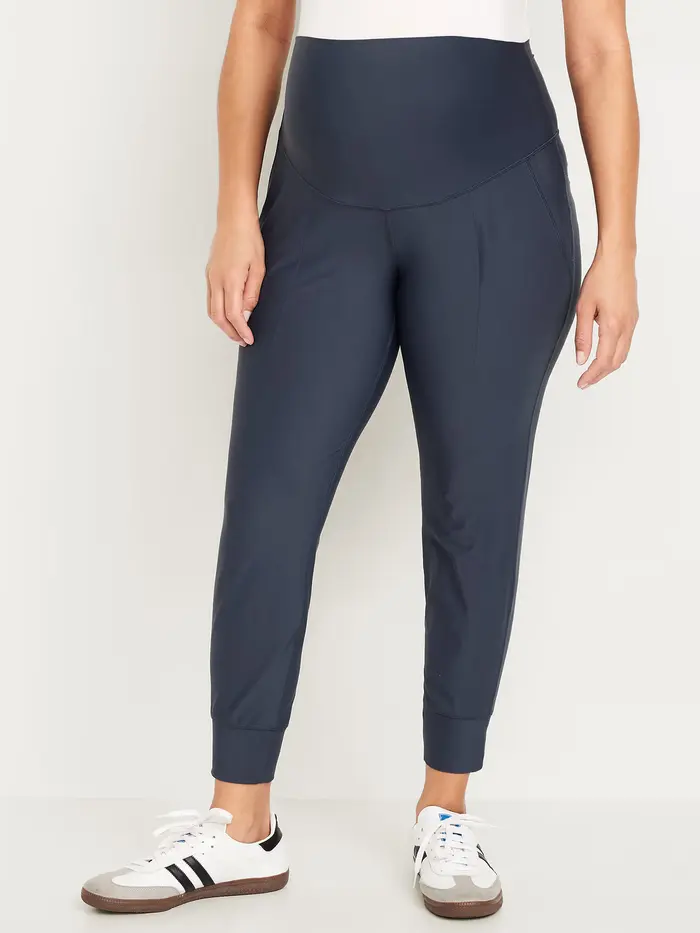 Maternity Full-Panel PowerSoft Jogger - Dusk Navy