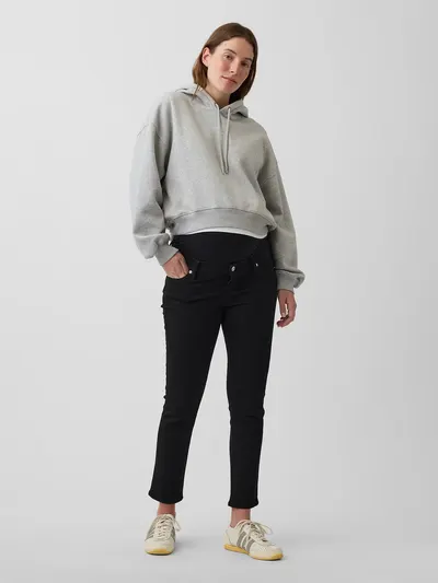 Maternity Full-Panel Slim Ankle Jeans - Black