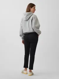 Maternity Full-Panel Slim Ankle Jeans - Black — view 2