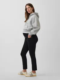 Maternity Full-Panel Slim Ankle Jeans - Black — view 3