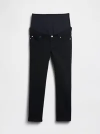 Maternity Full-Panel Slim Ankle Jeans - Black — view 5