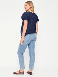 Maternity Full-Panel Straight Ankle Jeans - Cerys — view 3