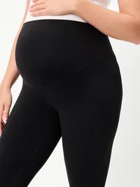 Maternity Full-Panel StudioSmooth Flare Leggings - Black Jack — view 5