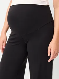 Maternity Full-Panel StudioSmooth Wide-Leg Pants - Black Jack — view 5