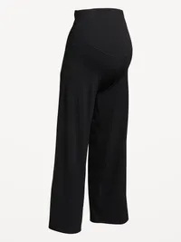 Maternity Full-Panel StudioSmooth Wide-Leg Pants - Black Jack — view 4