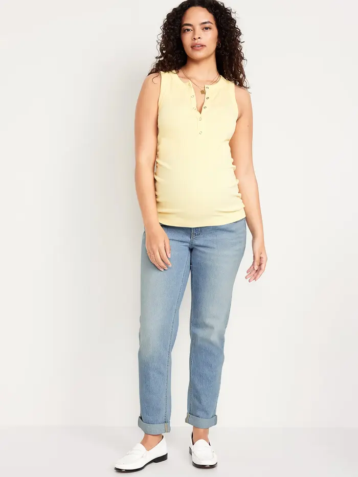 Maternity Full-Panel Wow Boyfriend Jeans - Summer