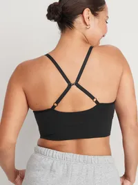 Maternity High Support Hands-Free Pumping Bra - Black Jack — view 2