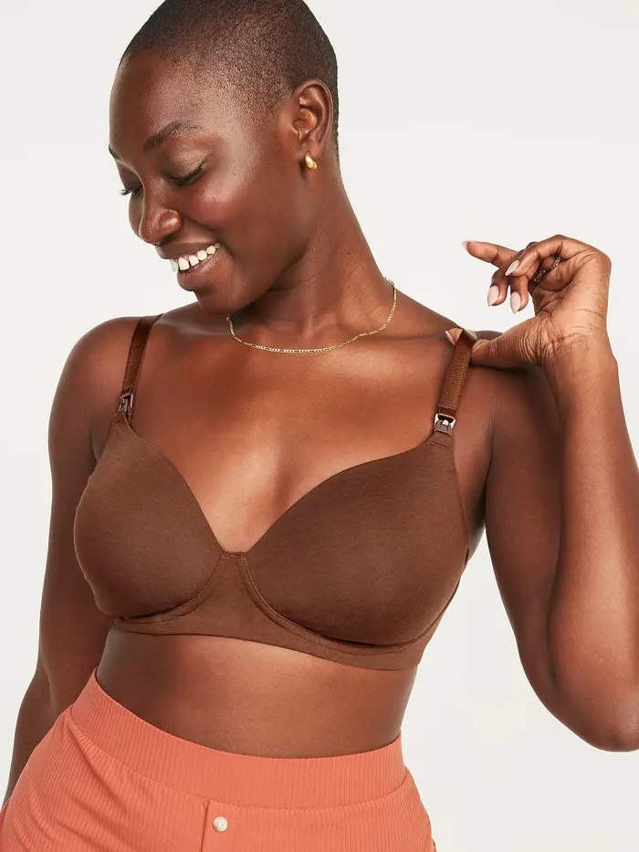 Maternity High Support Nursing Bra - Dark Walnut