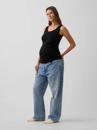 Maternity Modern Tank Top - True black — view 3