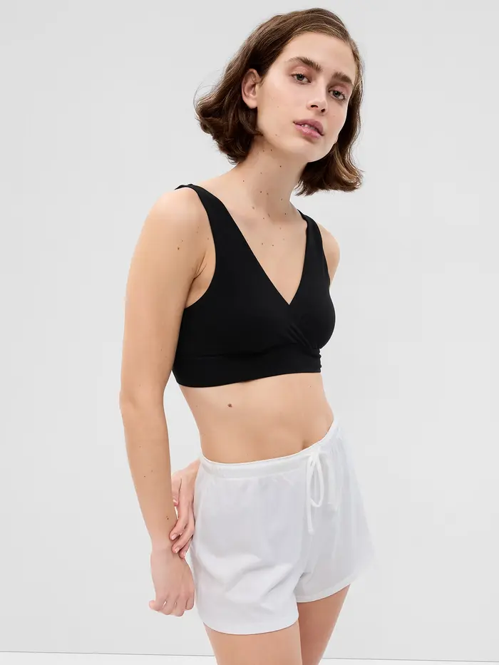 Maternity Nursing Lounge Bralette - True black