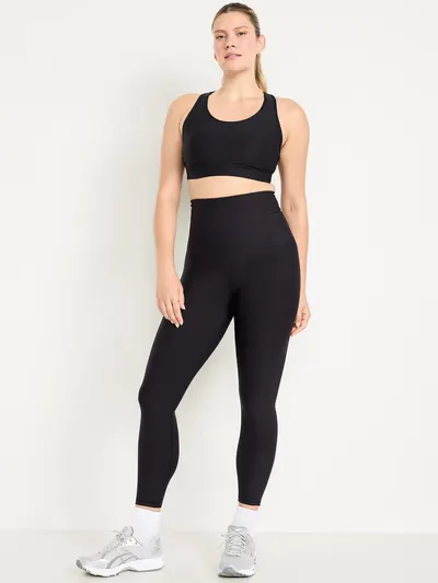 Maternity PowerSoft Postpartum Support 7/8 Leggings - Black Jack