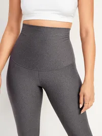 Maternity PowerSoft Postpartum Support 7/8 Leggings - Medium Gray Heather — view 5
