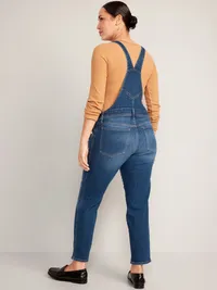 Maternity Side-Panel OG Straight Jean Overalls - Myrtle — view 2