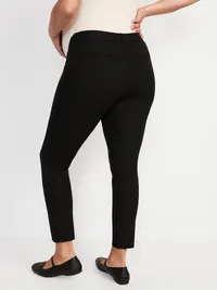 Maternity Side-Panel Pixie Ankle Pants - Black Jack — view 2