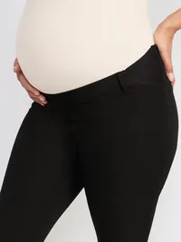 Maternity Side-Panel Pixie Ankle Pants - Black Jack — view 5