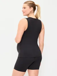 Maternity StudioSmooth Fitted Jersey Tank Top - Black Jack — view 2