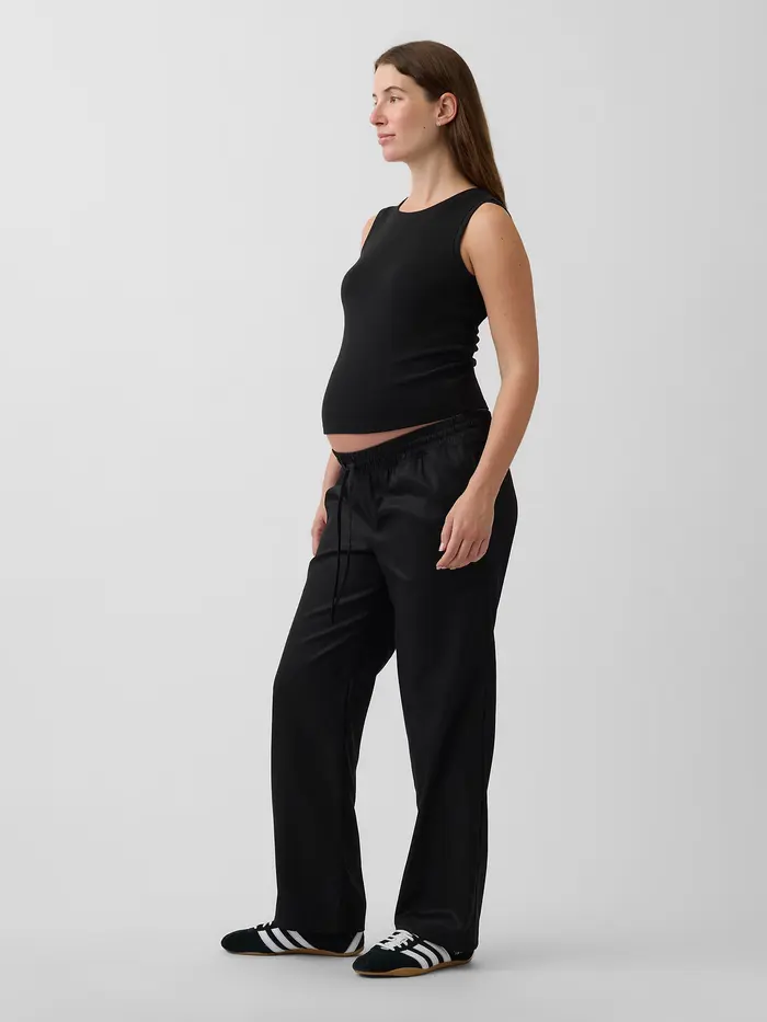 Maternity Under Belly Twill Pants - Black