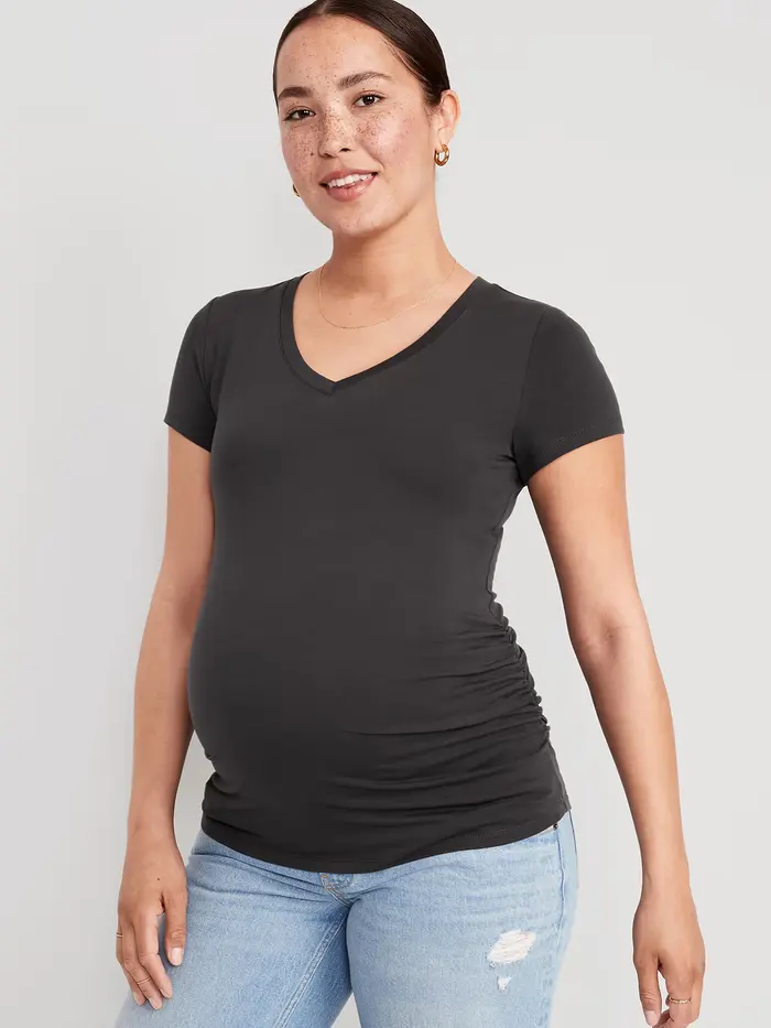 Maternity V-Neck T-Shirt - Panther